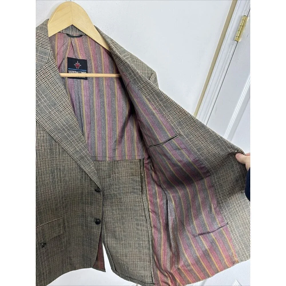 Vintage 70’s‎ Harrodale Tweed Blazer Gray Green Men 42 Woodwards WKRP Herb